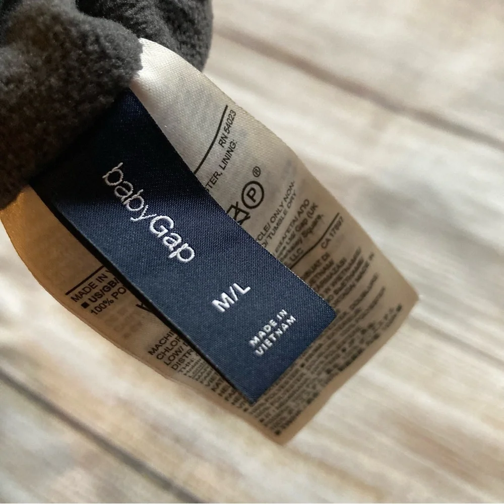 baby Gap Sherpa Fleece Paw Mittens Size Medium / Large